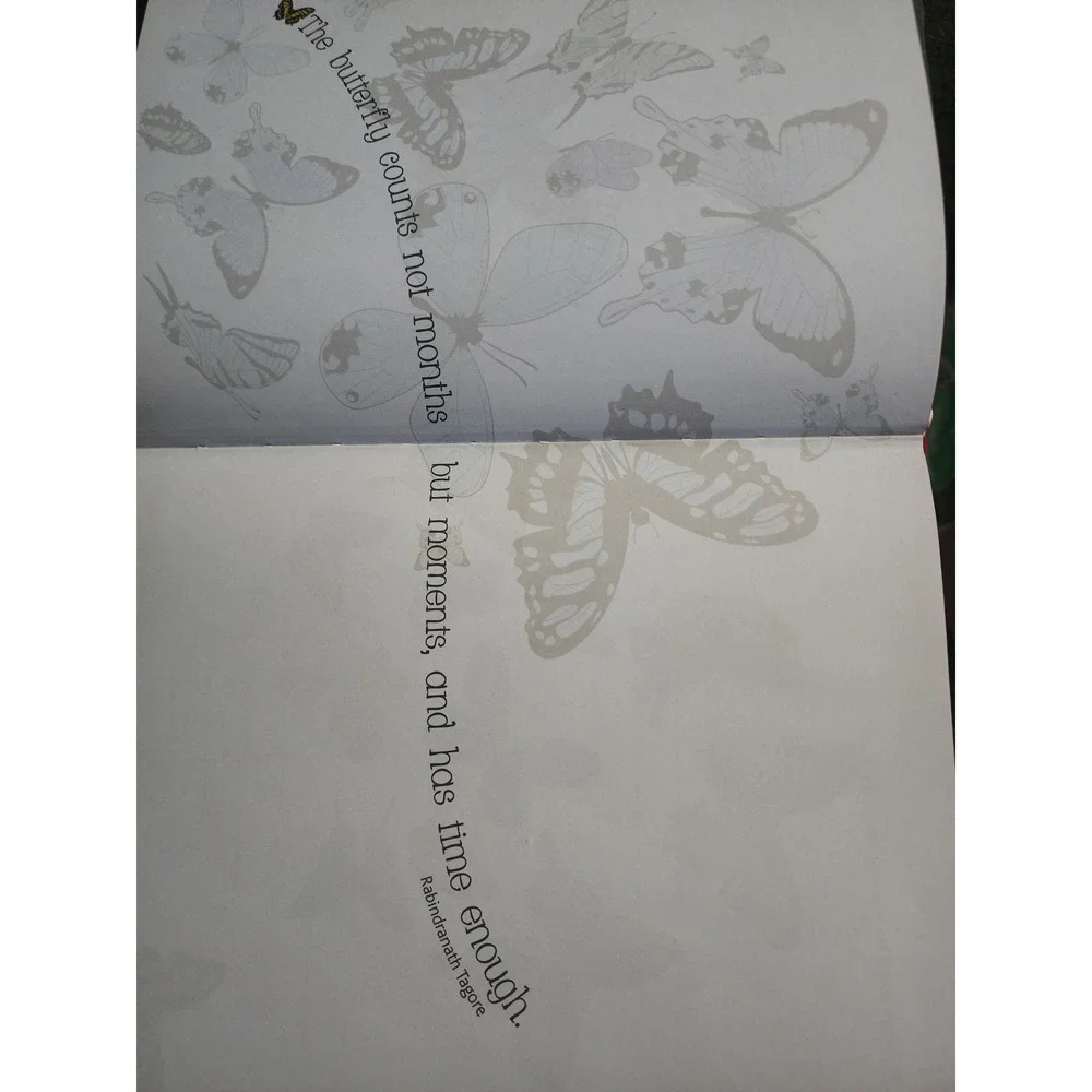 Butterfly Hardcover Journal All About My Life Die-Cut Glitter Diary Notebook